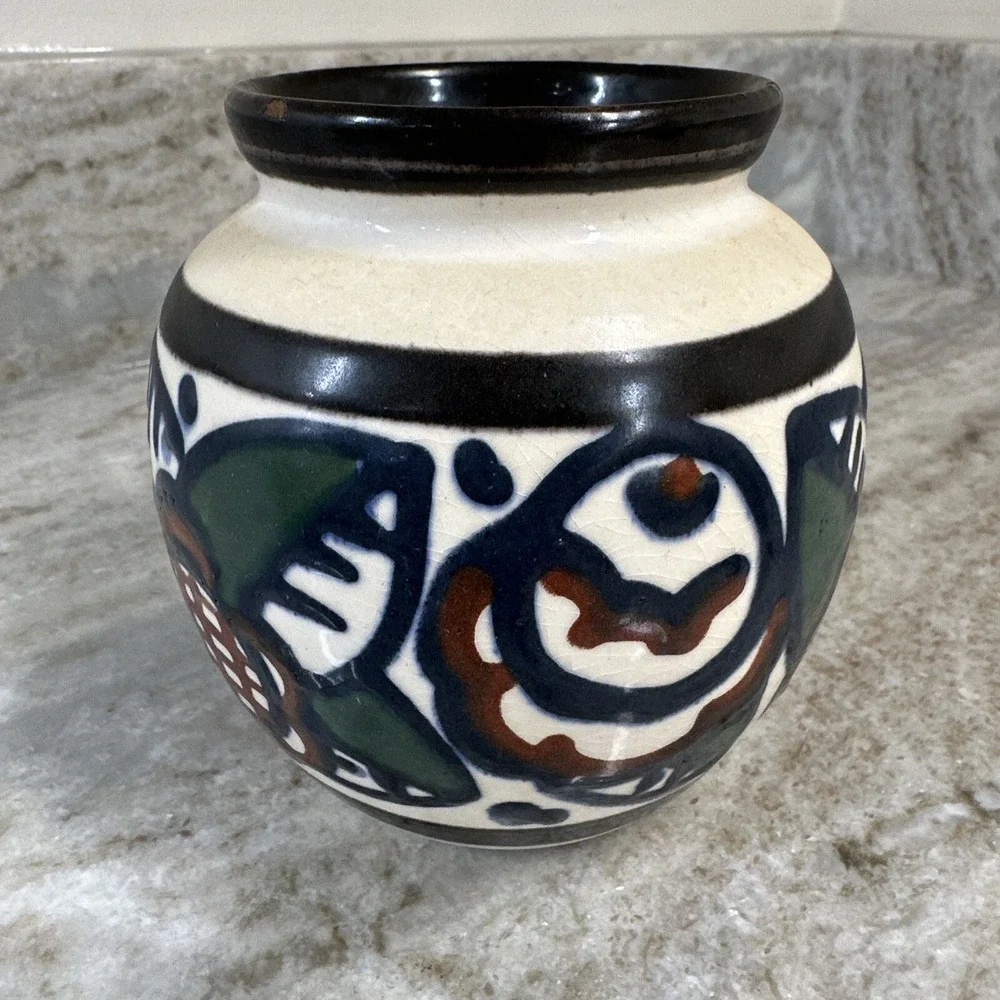 Paul Jacquet Pottery Vase Art Déco Céramique 4.5